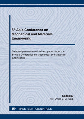 Es-Said |  8th Asia Conference on Mechanical and Materials Engineering | Buch |  Sack Fachmedien