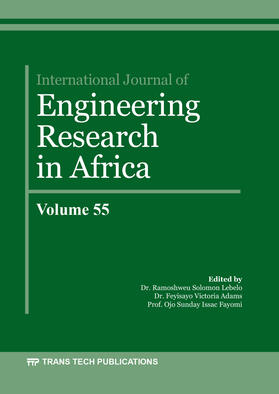 Lebelo / Adams / Fayomi |  International Journal of Engineering Research in Africa Vol. 55 | Buch |  Sack Fachmedien