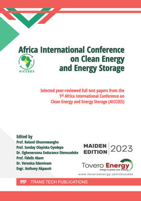 Uhunmwangho / Oyedepo / Diemuodeke |  Africa International Conference on Clean Energy and Energy Storage | Buch |  Sack Fachmedien