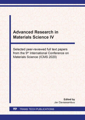 Davaasambuu | Advanced Research in Materials Science IV | Buch | 978-3-0357-1807-2 | sack.de