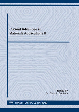 Dahham |  Current Advances in Materials Applications II | Buch |  Sack Fachmedien