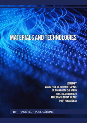 Sapawe / Che Harun / Ohashi |  Materials and Technologies | Buch |  Sack Fachmedien