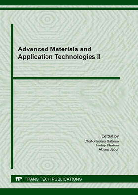 Salame / Shaban / Jabur | Advanced Materials and Application Technologies II | Buch | 978-3-0357-1879-9 | sack.de