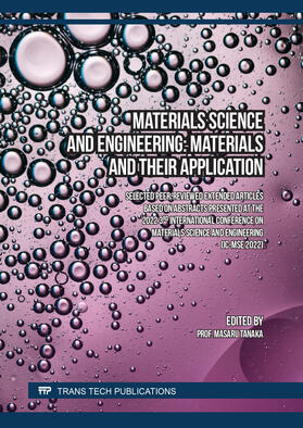 Tanaka | Materials Science and Engineering: Materials and their Application | Buch | 978-3-0357-1886-7 | sack.de
