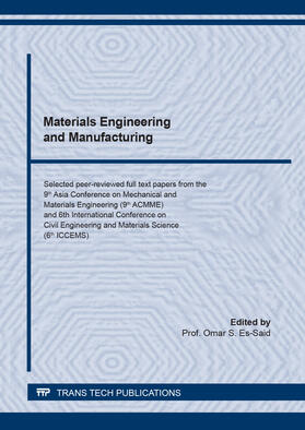 Es-Said |  Materials Engineering and Manufacturing | Buch |  Sack Fachmedien