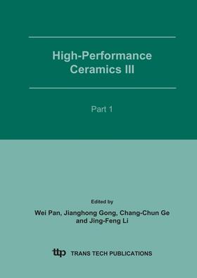 Pan / Gong / Ge |  High-Performance Ceramics III | Sonstiges |  Sack Fachmedien