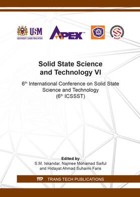 Iskandar / Saiful / Faris |  Solid State Science and Technology VI | Sonstiges |  Sack Fachmedien