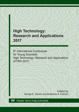 Osokin / Kulinich |  High Technology: Research and Applications 2017 | Sonstiges |  Sack Fachmedien