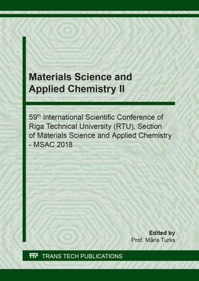 Turks | Materials Science and Applied Chemistry II | Sonstiges | 978-3-0357-2407-3 | sack.de