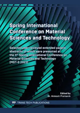 Pramanik |  Spring International Conference on Material Sciences and Technology | eBook | Sack Fachmedien