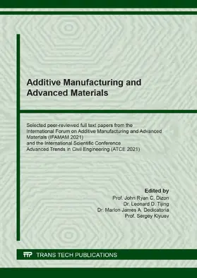 Dizon / Tijing / Dedicatoria |  Additive Manufacturing and Advanced Materials | eBook | Sack Fachmedien