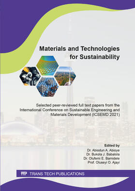 Abioye / Babalola / Bamidele | Materials and Technologies for Sustainability | Buch | 978-3-0357-2646-6 | sack.de