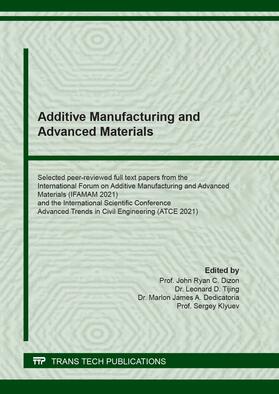 Dizon / Tijing / Dedicatoria | Additive Manufacturing and Advanced Materials | Buch | 978-3-0357-2690-9 | sack.de
