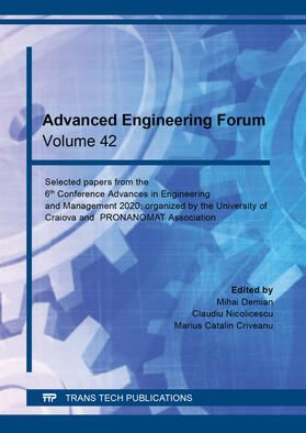 Demian / Nicolicescu / Criveanu |  Advanced Engineering Forum Vol. 42 | Buch |  Sack Fachmedien