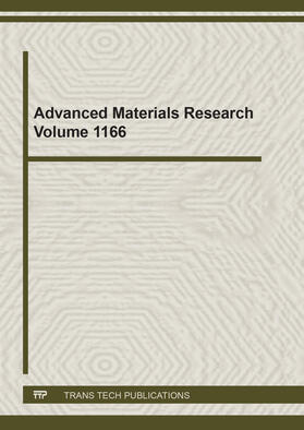  Advanced Materials Research Vol. 1166 | Buch |  Sack Fachmedien