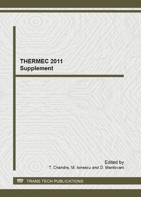 Chandra / Ionescu / Mantovani |  THERMEC 2011 Supplement | Sonstiges |  Sack Fachmedien