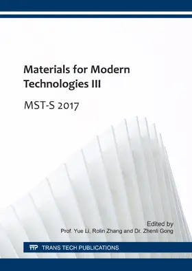 Li / Zhang / Gong |  Materials for Modern Technologies III | eBook | Sack Fachmedien