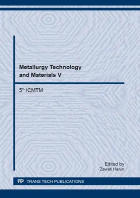 Harun |  Metallurgy Technology and Materials V | eBook | Sack Fachmedien