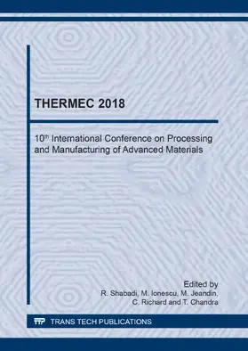 Shabadi / Ionescu / Jeandin |  THERMEC 2018 | eBook | Sack Fachmedien