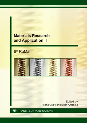 Csáki / Antoniac |  Materials Research and Application II | eBook | Sack Fachmedien