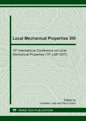 Lofaj / Zubko |  Local Mechanical Properties XIII | eBook | Sack Fachmedien