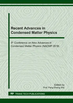 Wei |  Recent Advances in Condensed Matter Physics | eBook | Sack Fachmedien