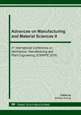 Awang |  Advances on Manufacturing and Material Sciences II | eBook | Sack Fachmedien