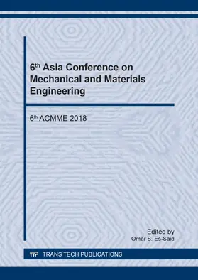 Es-Said |  6th Asia Conference on Mechanical and Materials Engineering | eBook | Sack Fachmedien