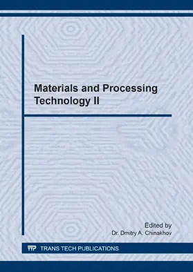 Chinakhov |  Materials and Processing Technology II | eBook | Sack Fachmedien