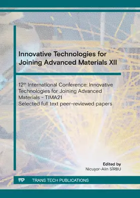 Sirbu |  Innovative Technologies for Joining Advanced Materials XII | eBook | Sack Fachmedien