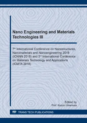 Umemura |  Nano Engineering and Materials Technologies III | eBook | Sack Fachmedien