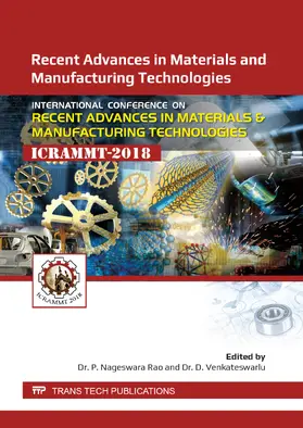 Rao / Venkateswarlu |  Recent Advances in Materials and Manufacturing Technologies | eBook | Sack Fachmedien