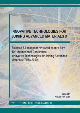 Sîrbu |  Innovative Technologies for Joining Advanced Materials X | eBook | Sack Fachmedien