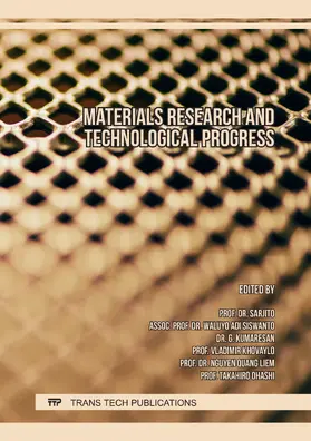 Sarjito / Siswanto / Kumaresan |  Materials Research and Technological Progress | eBook | Sack Fachmedien