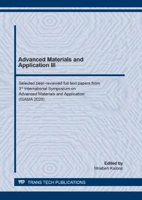 Kaloop |  Advanced Materials and Application III | eBook | Sack Fachmedien