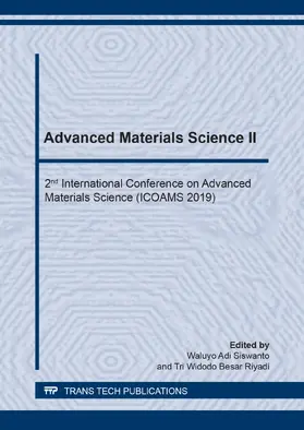 Siswanto / Besar Riyadi |  Advanced Materials Science II | eBook | Sack Fachmedien