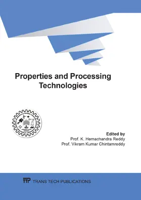 Reddy / Chintamreddy |  Properties and Processing Technologies | eBook | Sack Fachmedien