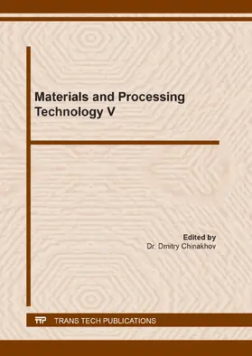 Chinakhov |  Materials and Processing Technology V | eBook | Sack Fachmedien