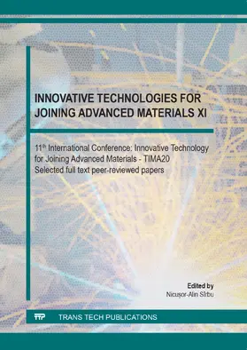 Sîrbu |  Innovative Technologies for Joining Advanced Materials XI | eBook | Sack Fachmedien