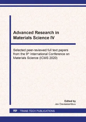 Davaasambuu |  Advanced Research in Materials Science IV | eBook | Sack Fachmedien