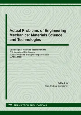 Surianinov |  Actual Problems of Engineering Mechanics: Materials Science and Technologies | eBook | Sack Fachmedien