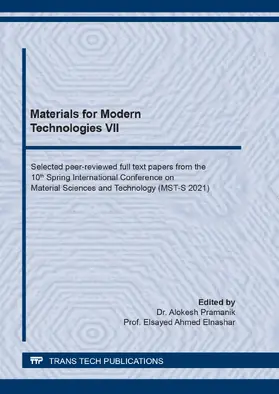 Pramanik / Elnashar |  Materials for Modern Technologies VII | eBook | Sack Fachmedien