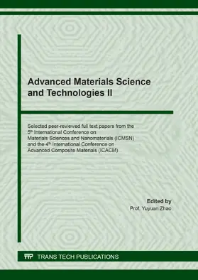 Zhao |  Advanced Materials Science and Technologies II | eBook | Sack Fachmedien