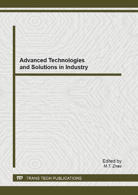 Zhao |  Advanced Technologies and Solutions in Industry | Sonstiges |  Sack Fachmedien