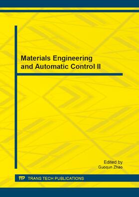 Zhao | Materials Engineering and Automatic Control II | Sonstiges | 978-3-0357-3922-0 | sack.de