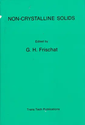 Frischat |  Non-Crystalline Solids | eBook | Sack Fachmedien