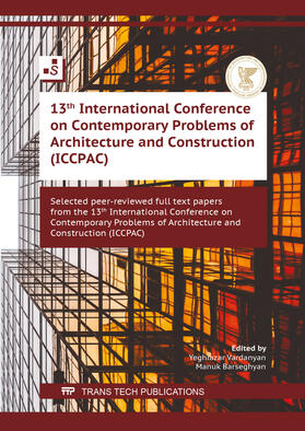 Vardanyan / Barseghyan | 13th International Conference on Contemporary Problems of Architecture and Construction (ICCPAC) | Buch | 978-3-0364-0019-8 | sack.de