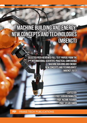 Namazov / Yusubov / Simon |  Machine Building and Energy: New Concepts and Technologies (MBENCT) | Buch |  Sack Fachmedien