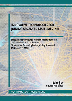 Sirbu | Innovative Technologies for Joining Advanced Materials, XIII | Buch | 978-3-0364-0041-9 | sack.de