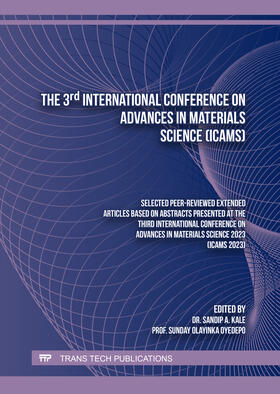 Kale / Oyedepo | The 3rd International Conference on Advances in Materials Science (ICAMS) | Buch | 978-3-0364-0115-7 | sack.de